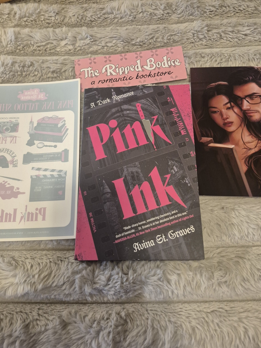 Pink Ink A Dark Romance By Avina St Graves Signed Copy With Art Work